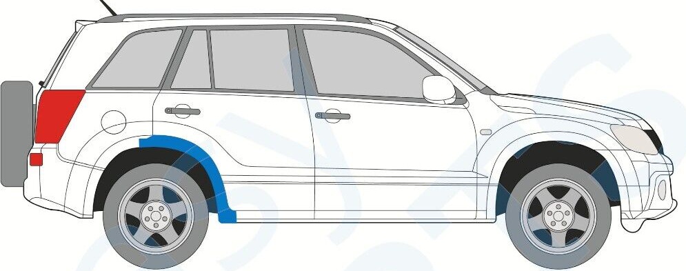 SUZUKI GRAND VITARA 2005-2012 REAR WHEEL ARCH REPAIR PANEL REAR WING / RIGHT RH