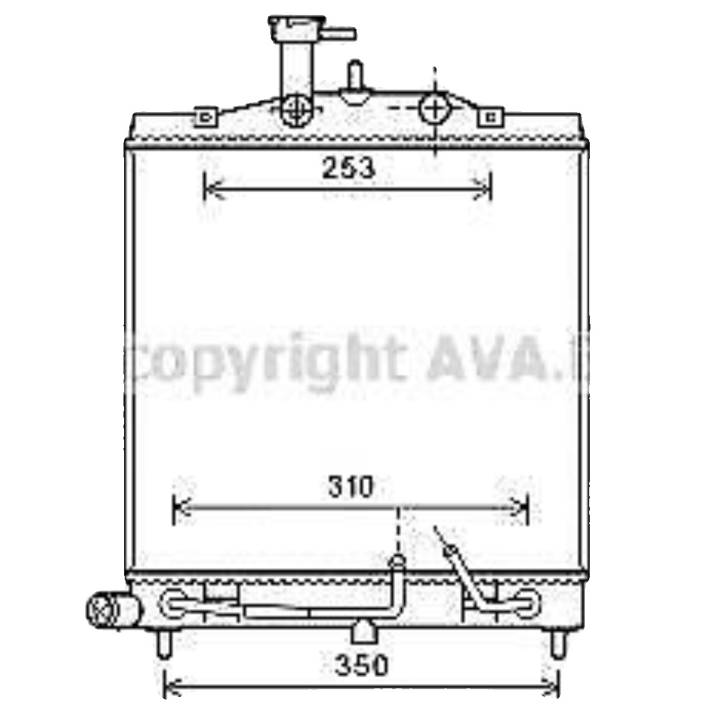 KA2163 AVA Radiator FIT KIA PICANTO (2004) 1.1