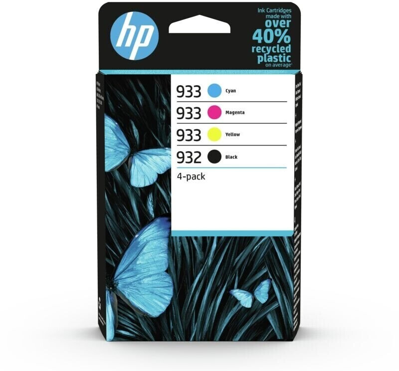HP 932/933 4-pack Black/Cyan/Magenta/Yellow Original Ink Cartridges for HP Offic