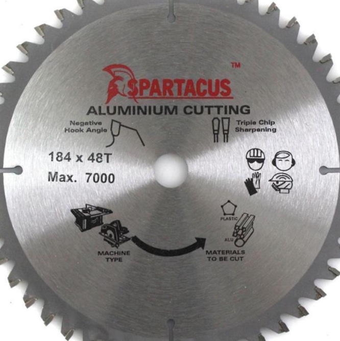 Spartacus CM18448T16 184mm x 16mm x48 Teeth Aluminium Cutting Circular Saw Blade