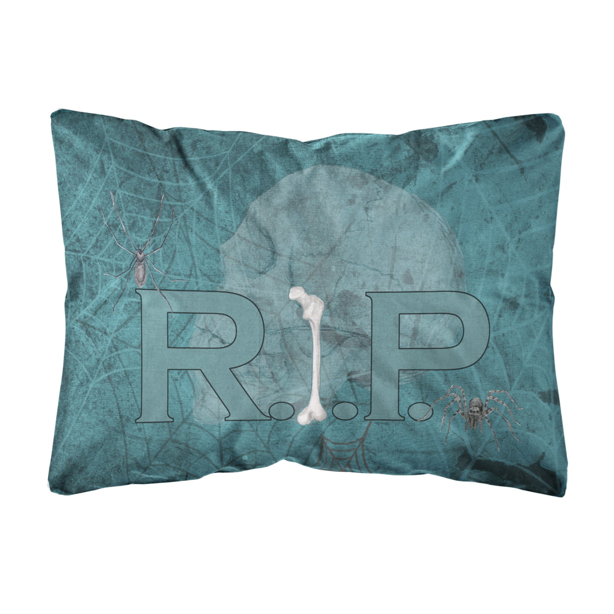 Caroline's Treasures Rip Rest In Peace With Spider Web Halloween Fabric Decorative Pillow Large Multicolor