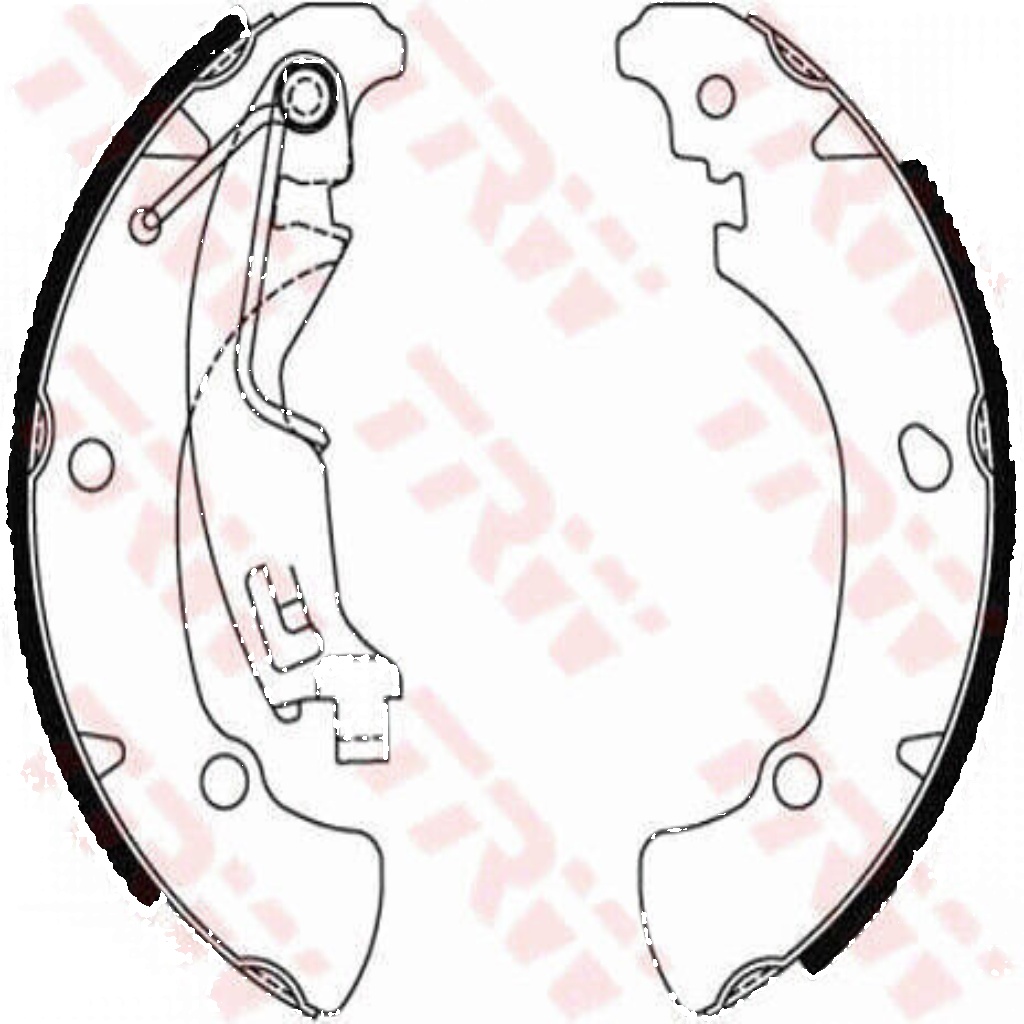 Rear TRW-OE GS8488 Brake Shoe Set for FIAT,LANCIA