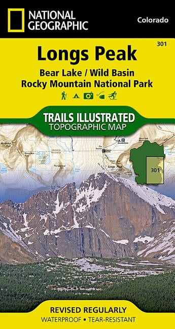 Rocky Mountain NP: Longs Peak Map    Trails Illustrated National Geographic
