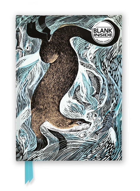 Angela Harding: Fishing Otter (Foiled Blank by Flame Tree Studio NOTEBOOK - Image 3