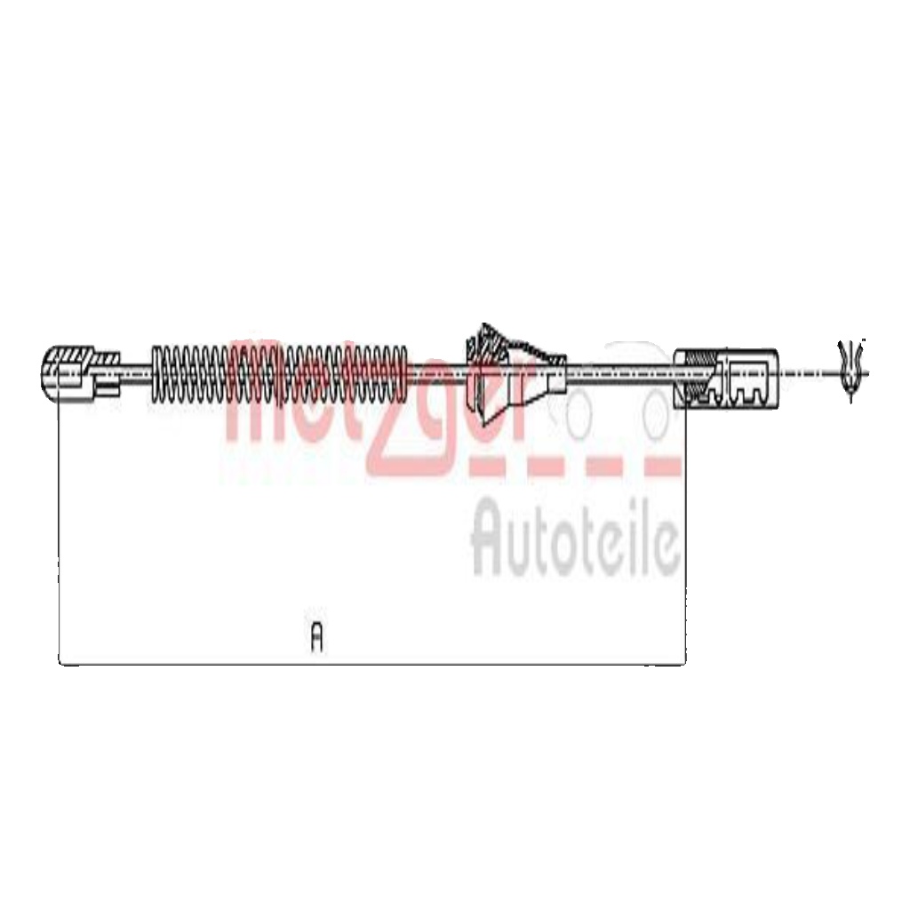 Original METZGER Cable Pull Parking Brake 11.5959 for Opel