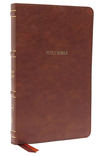 NKJV, Thinline Bible, Leathersoft, Brown, Red Letter, Comfort... - 9780785234395