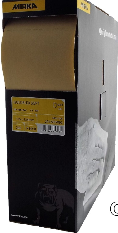 Mirka Goldflex P1000 Grit Perforated Roll - 200 Abrasive Sanding Pads