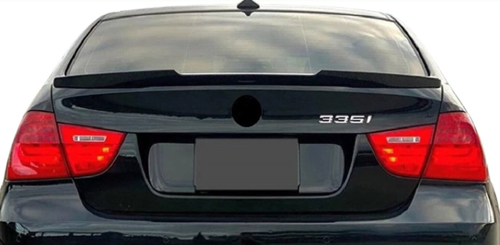 Rear Trunk Boot Spoiler Carbon Look Fits BMW 3 Series E90 2005-2012