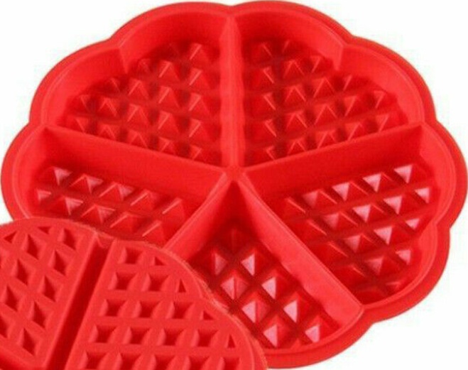 DIY Silicone Mini Round Waffles Pan Cake Baking Mould Mold Waffle Tray Kitchen