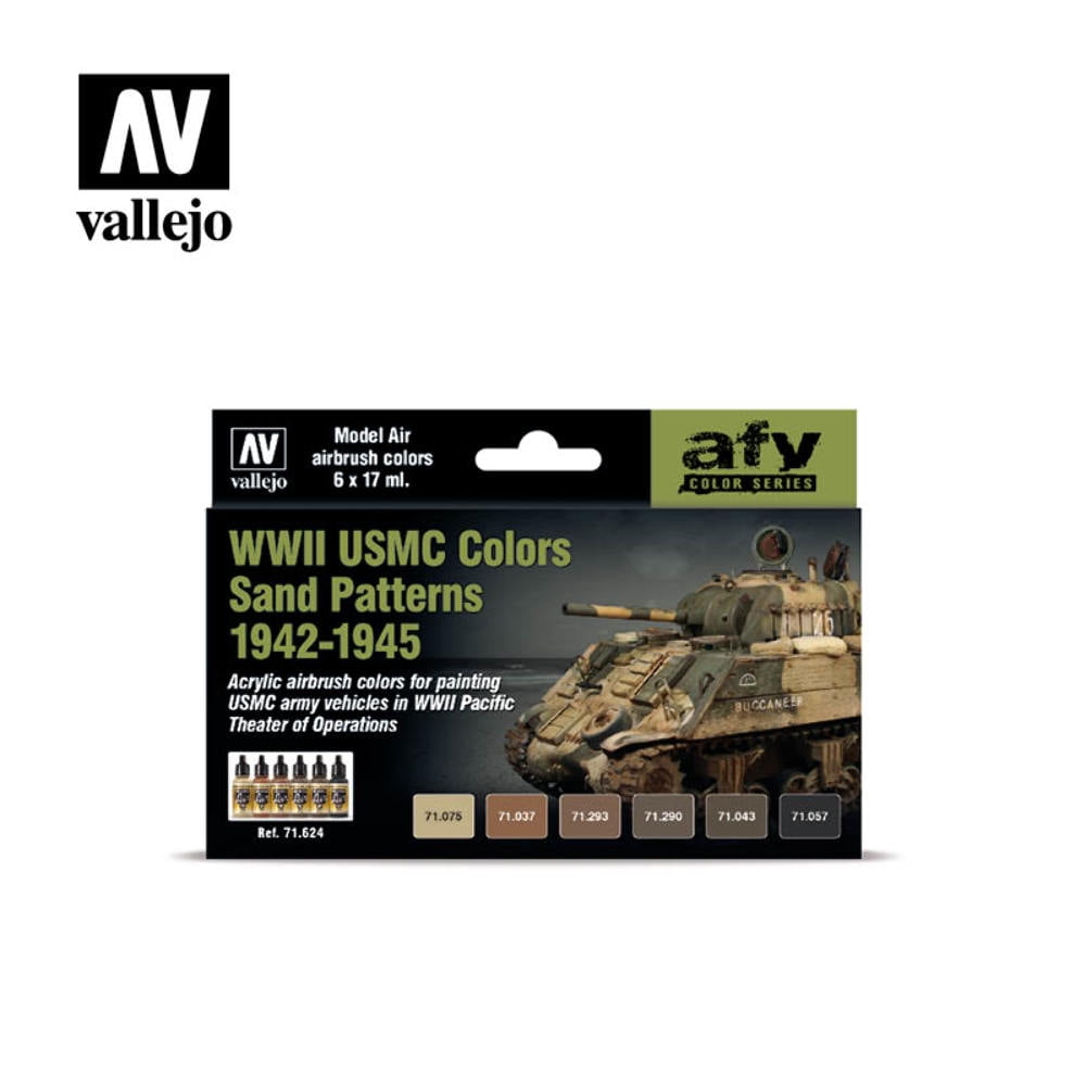 VAL71624 - AV Model Air Set - WWII USMC Colors Sand Patterns 1942-1945