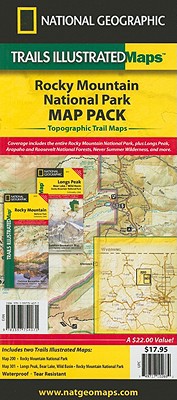 Rocky Mountain National Park Trails National Geographic Map Pack