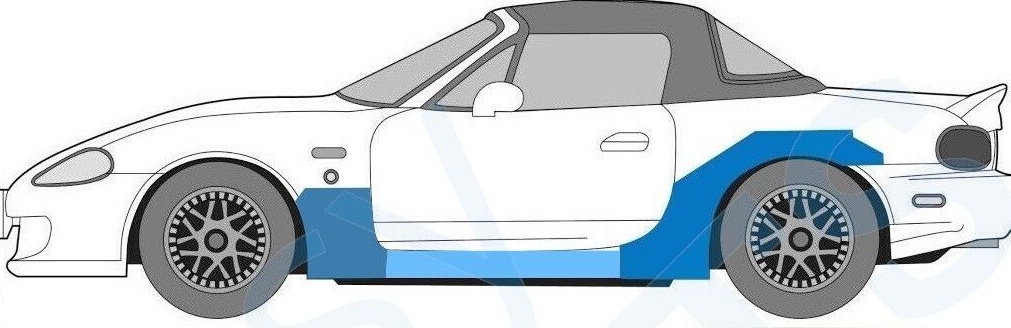MAZDA MX-5 NB 1998-2005 REAR + FRONT WING + SILL REPAIR PANEL / SET / LEFT
