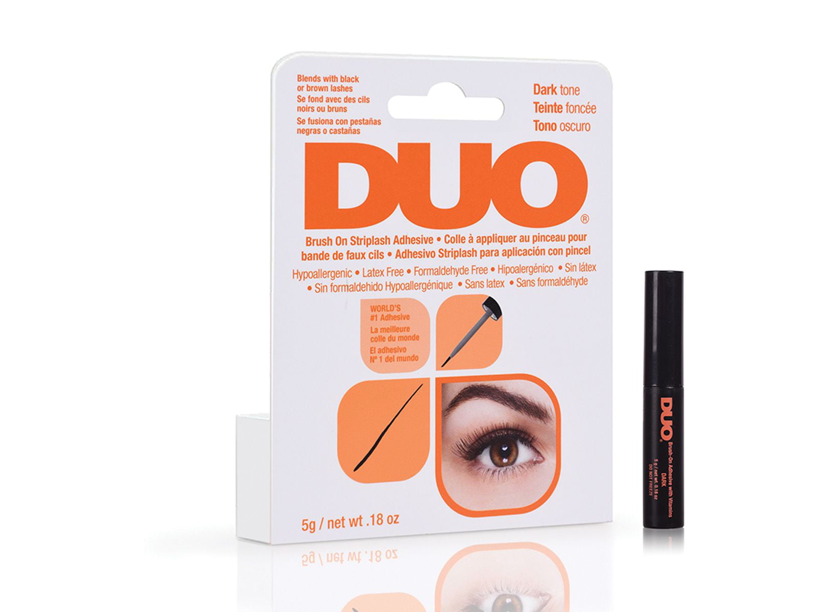 Mac Dark Duo Brush On Strip Lash Adhesive Tone 0.18Oz/5Ml New In Box