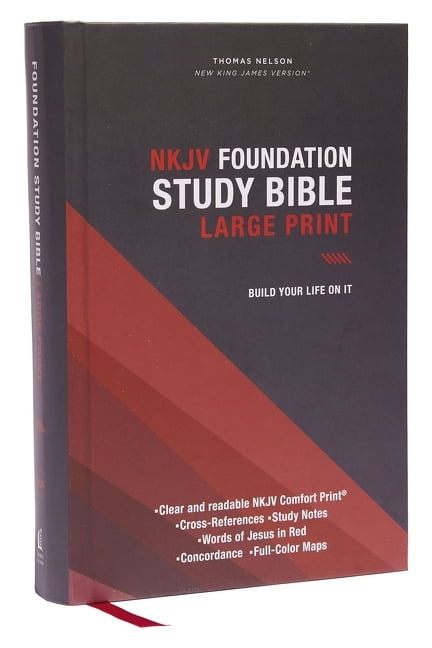 NKJV, Foundation Study Bible, Large Print, Hardcover, Red Let... - 9780785261124