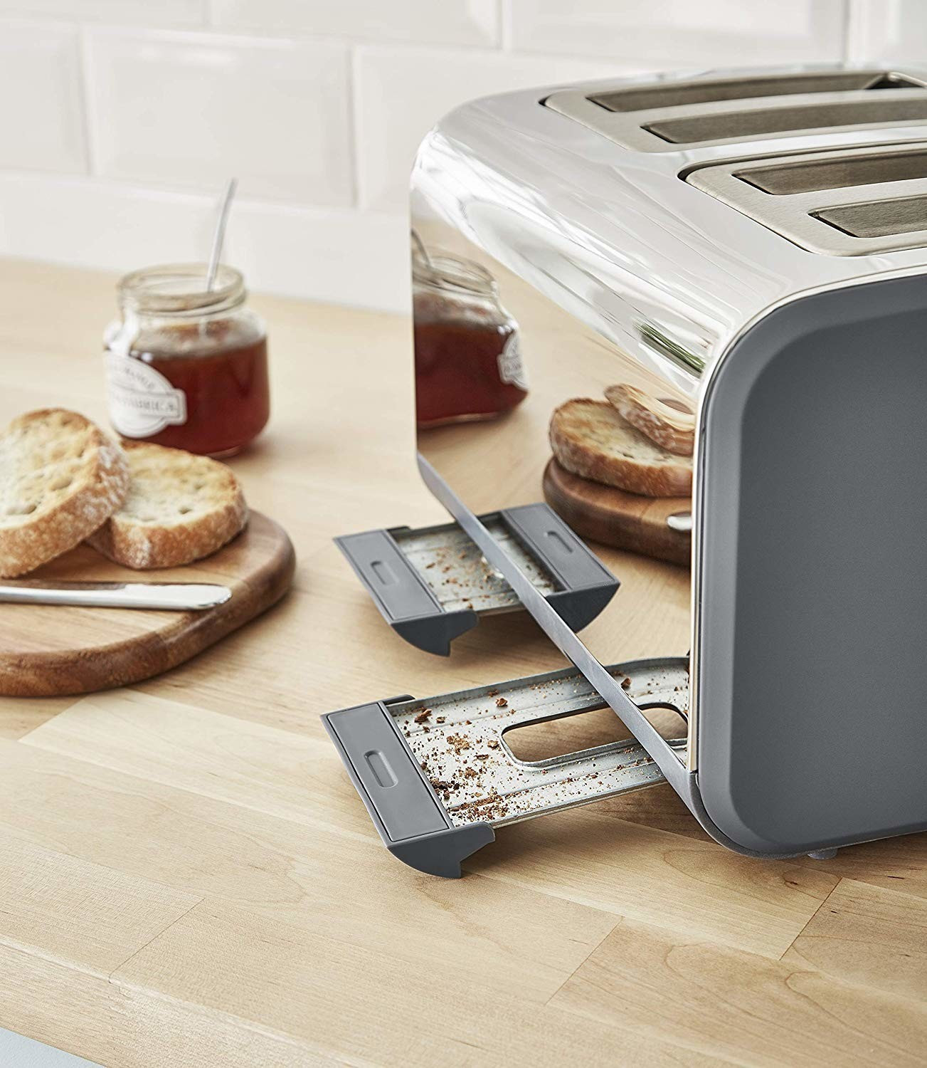 Swan Grey 4 Slice Nordic Toaster In