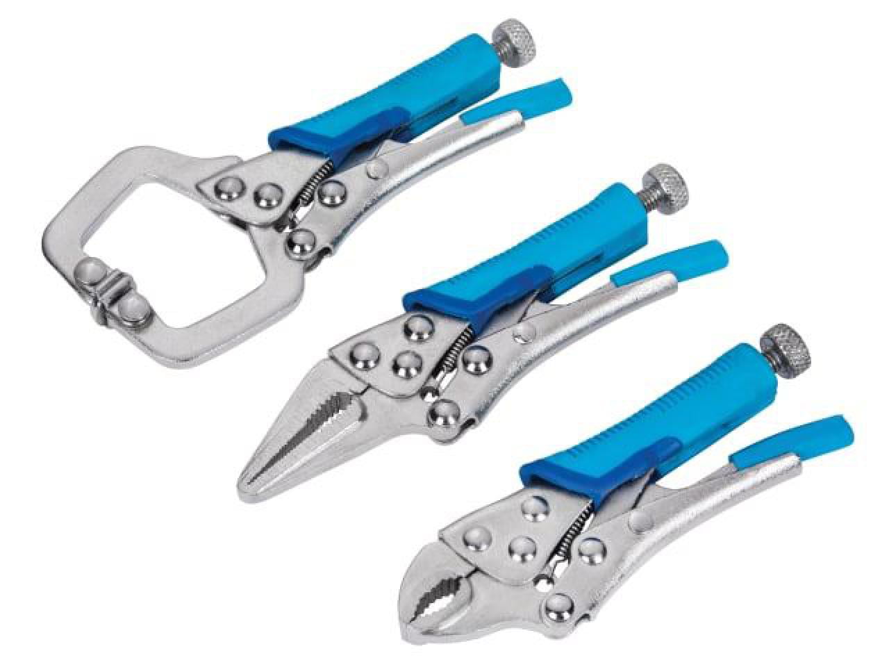 Blue Spot - 3 PCE Mini Locking Plier and Clamp Set