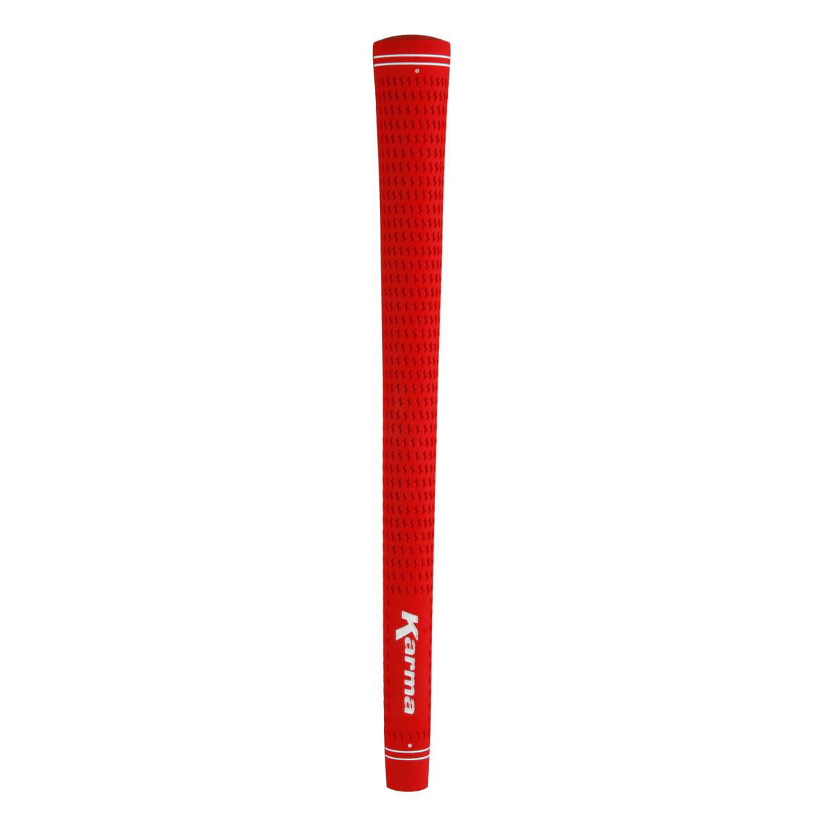 Karma Velour - Standard Size - Round - Golf Grips - Red x 3