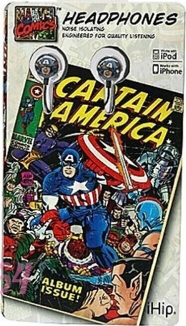 Captain America Earphones Marvel Comics Official Mechandise Iphone Ipad Ipod NEW