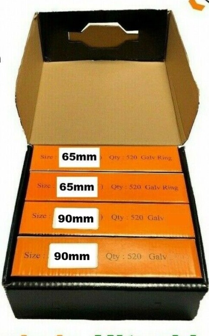 MIXED 2080 65mm & 90mm Smooth Framing Nails + 2 Fuel Cell for Paslode IM350/350+