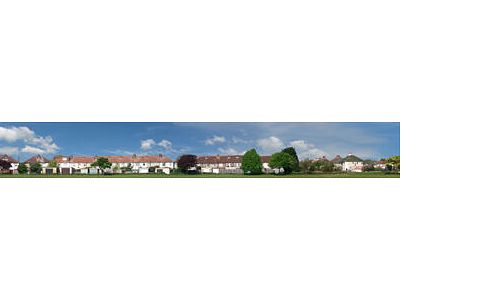 Small Housebacks Backscene 1372 x 152mm Gaugemaster GM757