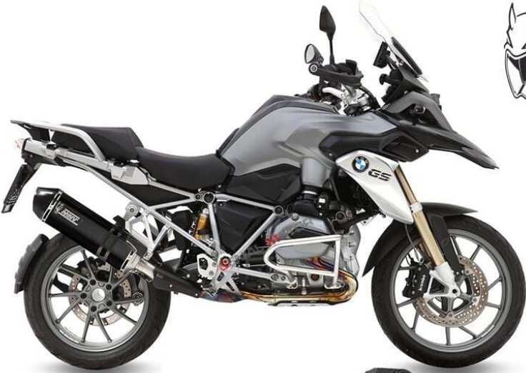 Mivv Exhaust Speed Edge Black Inox kat BMW R 1200 GS ADVENTURE 2013 > 2018