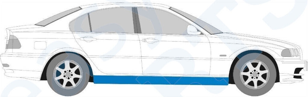 BMW E46 3 1998-2005 SALOON ESTATE FULL SILL REPAIR PANEL STEEL 1MM / RIGHT RH
