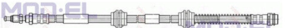 Front TRW-OE PHD558 Brake Hose for VW