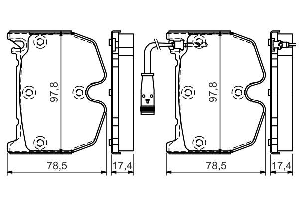 Brake Pads Set Front 0986494364 Genuine Bosch 0034205320 0034207120 0044204520
