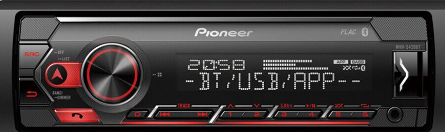 Pioneer MVH-S420BT Car Stereo Bluetooth USB Aux iPhone Android Spotify - Image 3