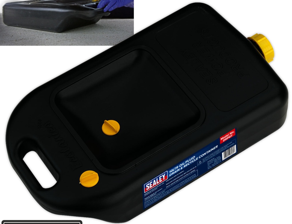 Sealey DRP07 Oil / Fluid Drain Pan & Recycle Container 10ltr