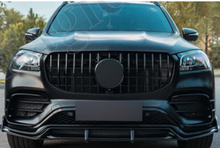 For Mercedes GLS X167 Black Front Bumper Grille AMG Panamericana GT Style 2020+