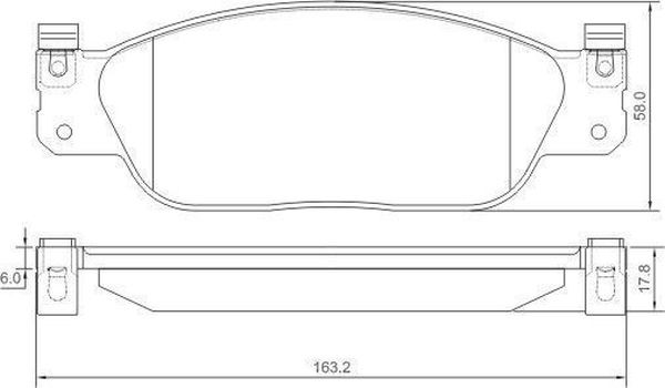 Original a. B. S. S. Set of Brake Pads Disc 37179 for Ford USA Jaguar Lincoln