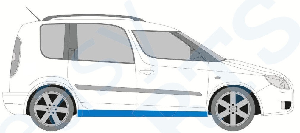 SKODA ROOMSTER PRAKTIK 2006-2015 SILL REPAIR PANEL ROCKER PANEL / RIGHT