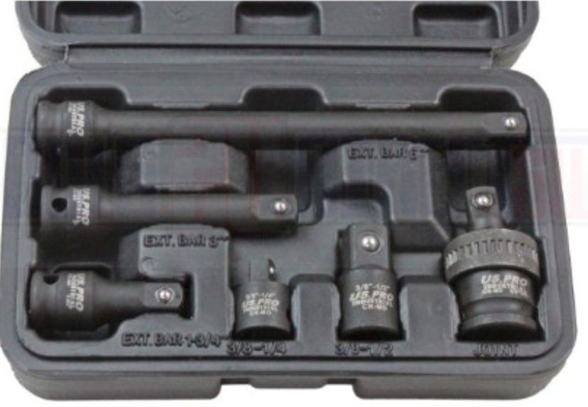 US PRO INDUSTRIAL 3/8"" Drive IMPACT ADAPTOR SET Extensions Bars UJ Step Up/Down