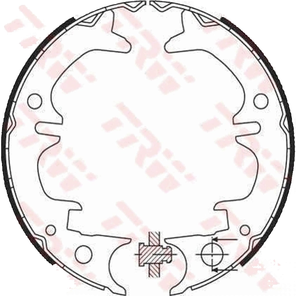 Rear TRW-OE GS8430 Brake Shoe Set, parking brake for TOYOTA