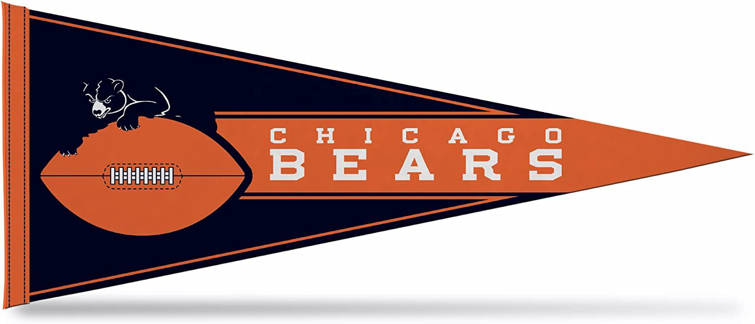 Rico Industries Nfl Football Chicago Bears Retro 12"""" X 30"""" Felt Wall D?Cor Pennant - Great For Home/Bed Room/Man Cave D?Cor
