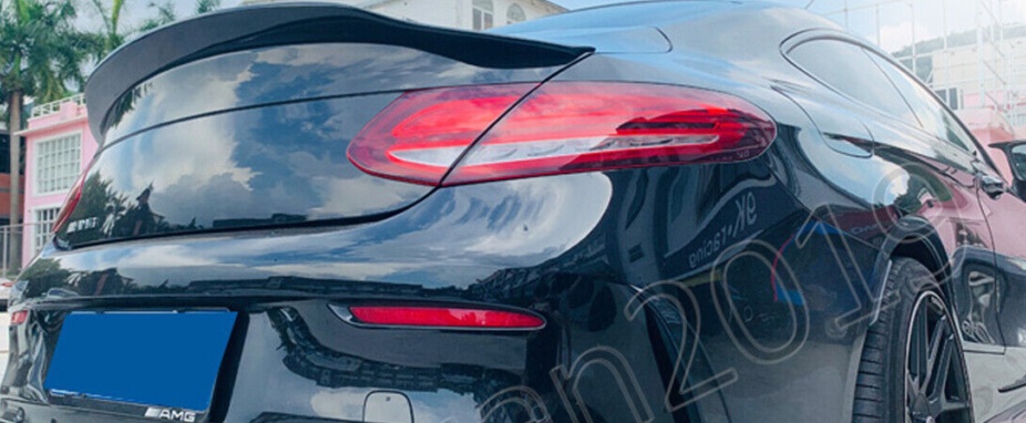 FOR MERCEDES C CLASS COUPE C205 A205 RENNTECH LOOK REAR BOOT SPOILER CARBON LOOK