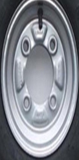A pair 400x8 inch 4.80 / 4.00 x 8 trailer wheels with 115mm PCD - Erde / Daxara