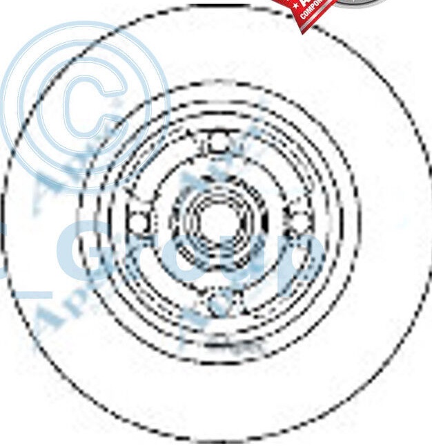 2X APEC REAR BRAKE DISC FOR RENAULT MEGANE SCÉNIC