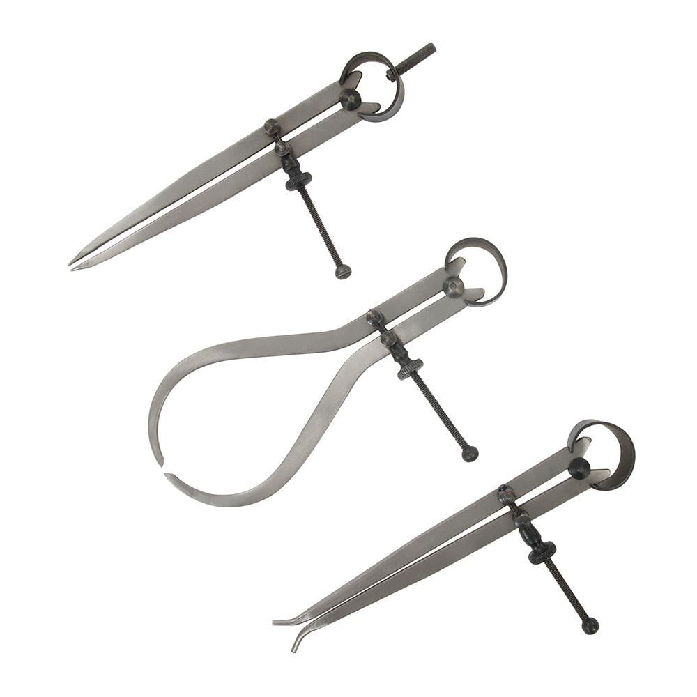 3PC SPRING CALIPERS SET OF 3 INTERNAL EXTERNAL DIVIDERS DIVIDING TOOLSB MS153 - Image 3