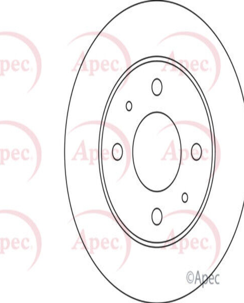 Braking Brake Disc APEC DSK226 Front Vented Fits Nissan Almera Outer Ø 232mm