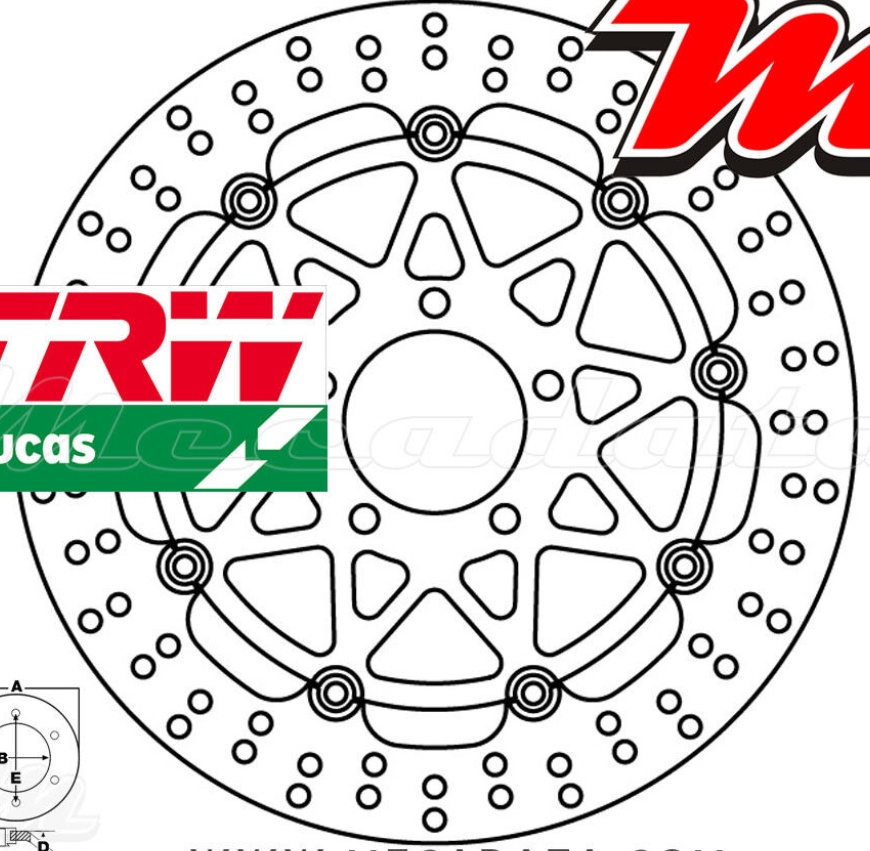 Free Shipping TRW MSW 223 Brake Disc For Motorcycle Parts Accessories