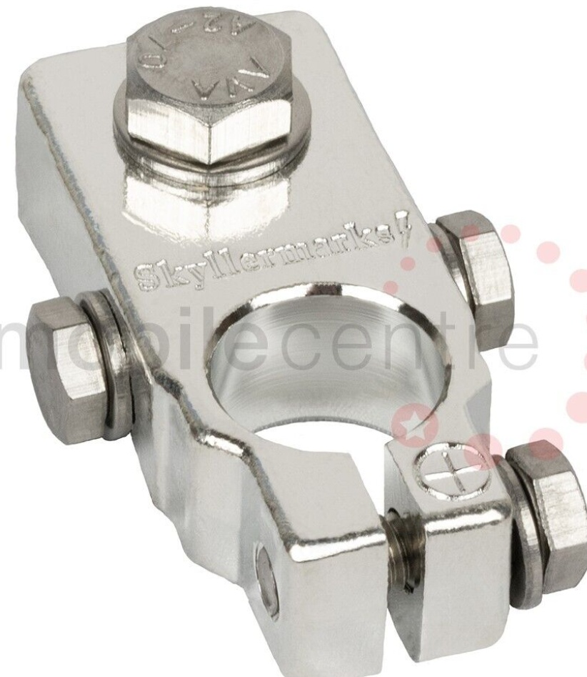 Skyllermarks E0161 Positive Live Marine Battery Terminal Clamp 2 X M6 1X M8 BOLT