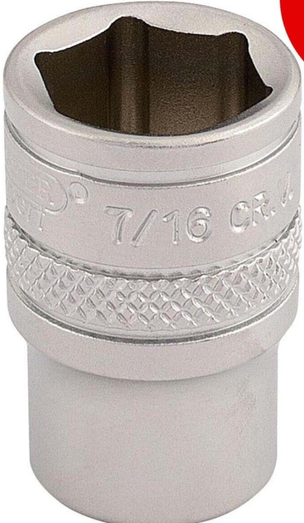 Draper 16525 Imperial Socket 1/4"" Sq Dr 7/16""
