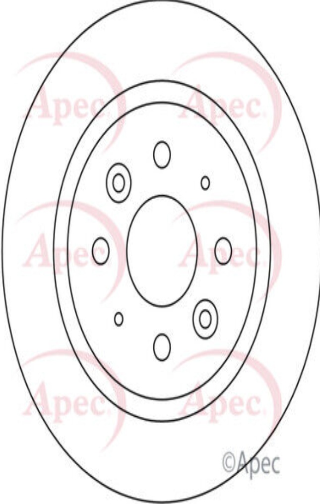 APEC DSK2538 Brake Disc Rear Solid 261mm Outer Ø 40mm Height Fits Kia Shuma