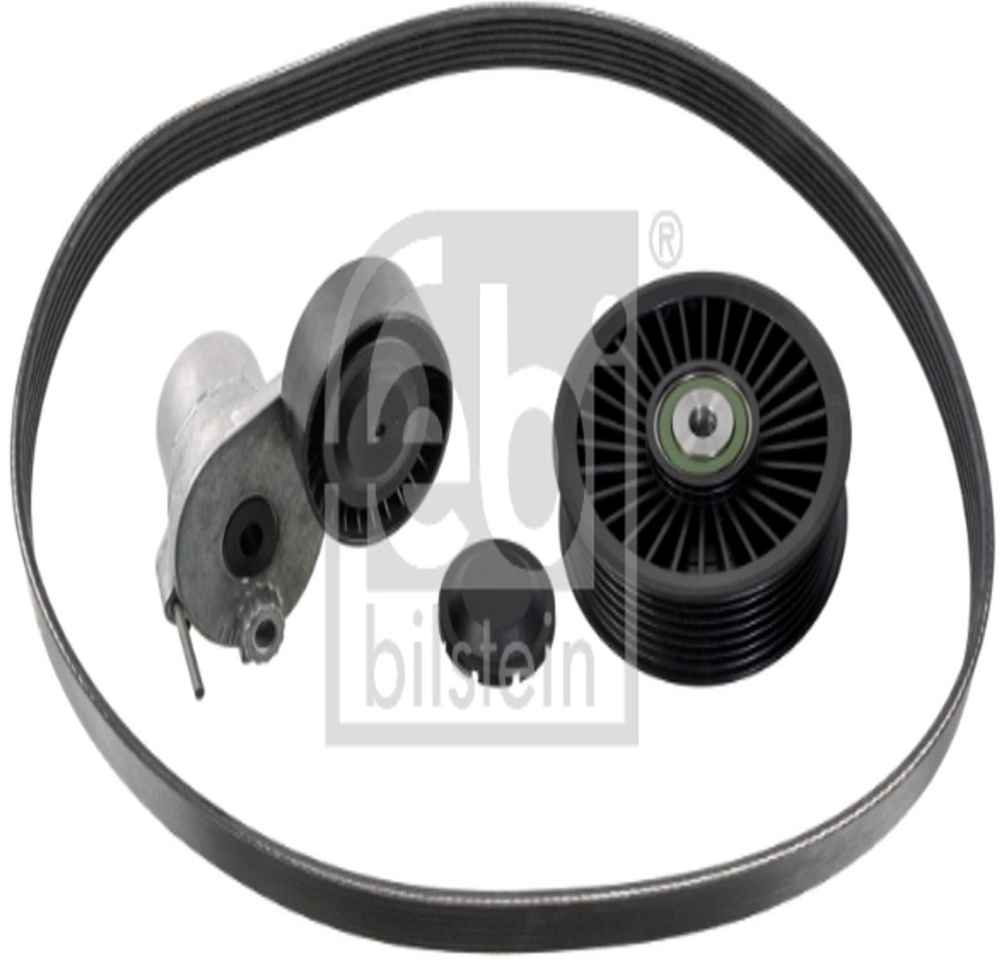 Febi Bilstein Auxiliary Belt Kit Tensioner Idler Pulley 177981 -Fits Mercedes