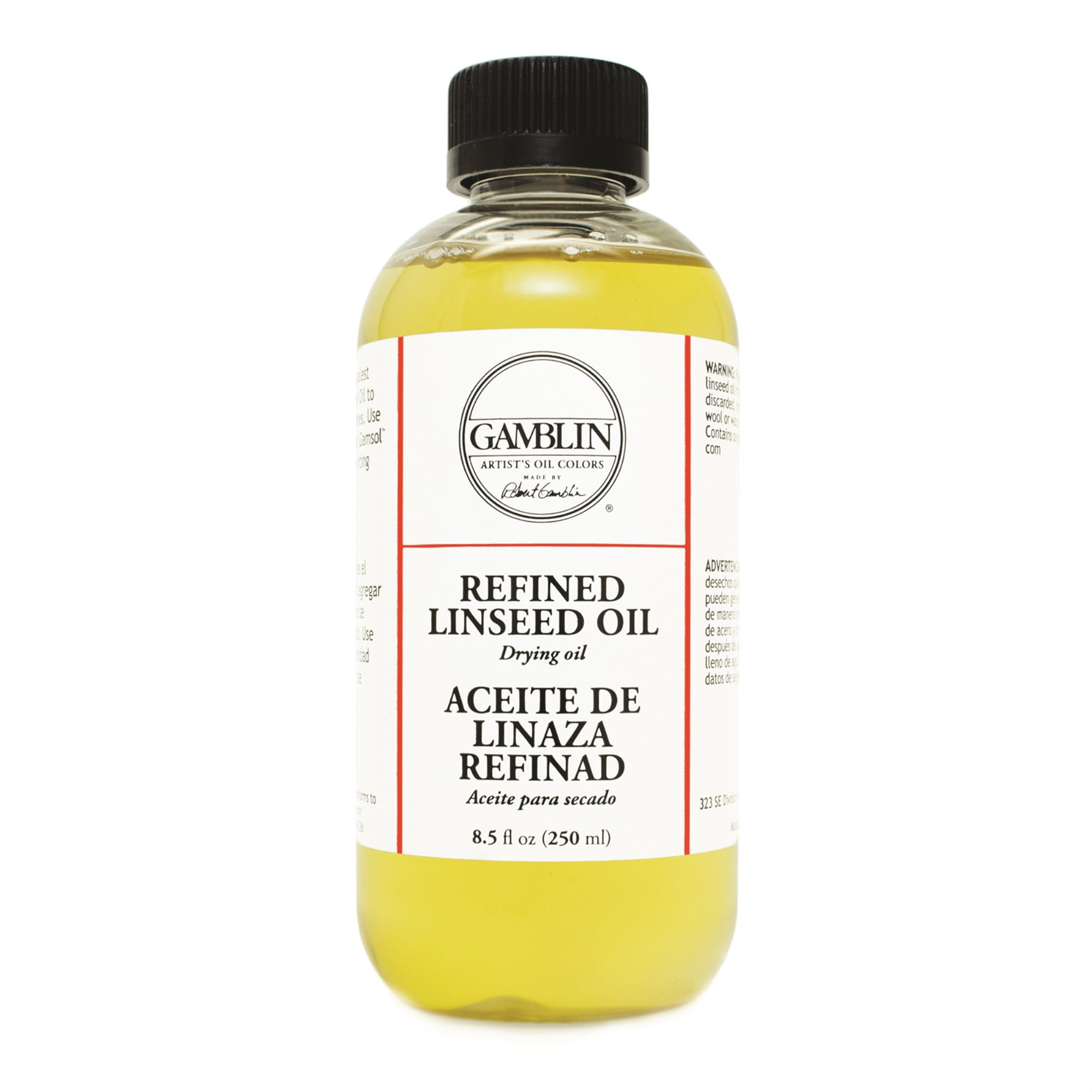 Gamblin Refined Linseed Oil Pressed Flax Seed 250ml Oil Painting Medium