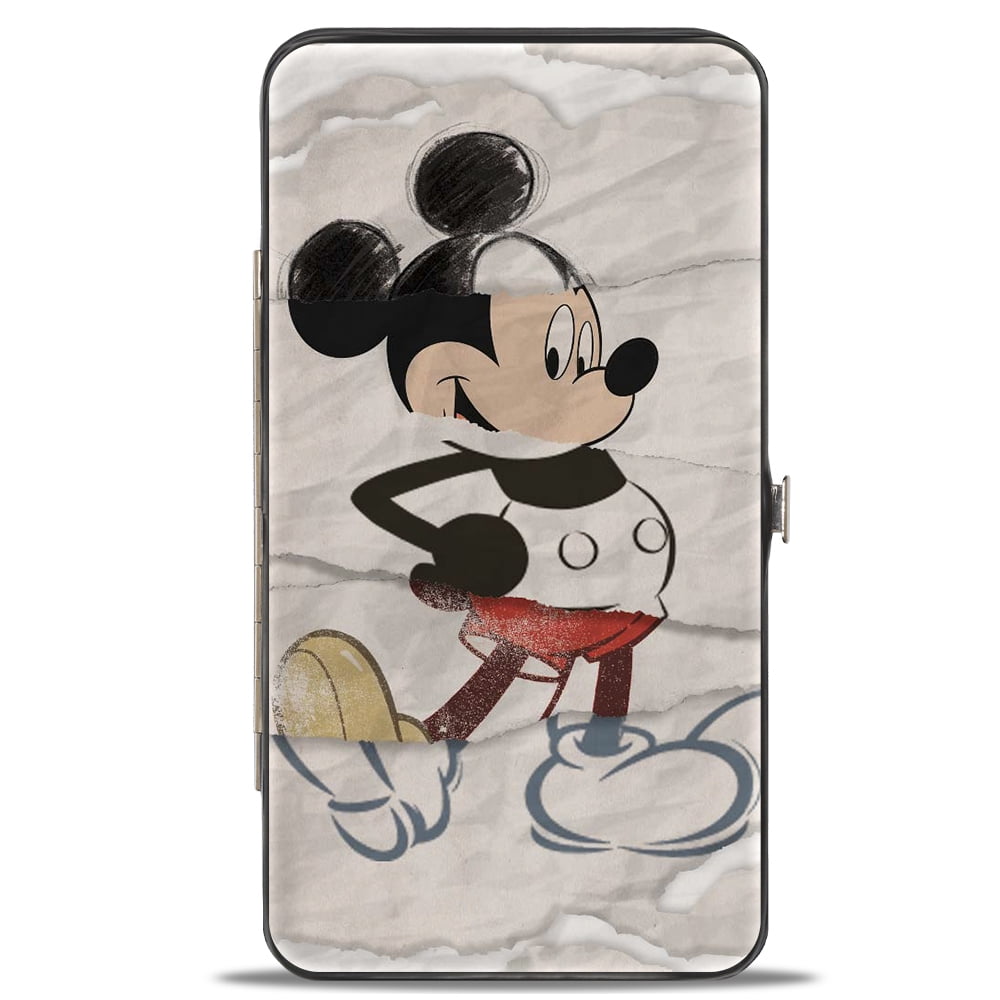 Buckle-Down Mickey Mouse Retro Sketches Hinged Wallet