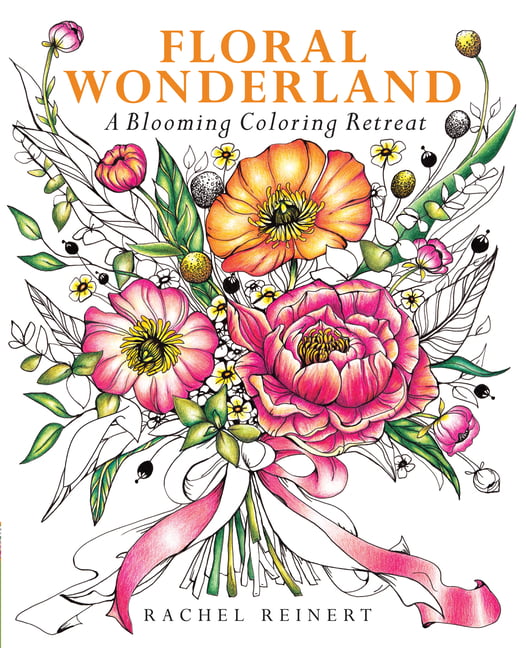 Floral Wonderland: A Blooming Coloring Retreat by Rachel Reinert PAPERBACK - Image 2