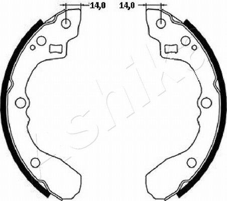 BRAKE SHOE SET 55-03-398 FOR KIA MENTOR/SHUMA T8/TED 1.8L 4cyl MENTOR SHUMA